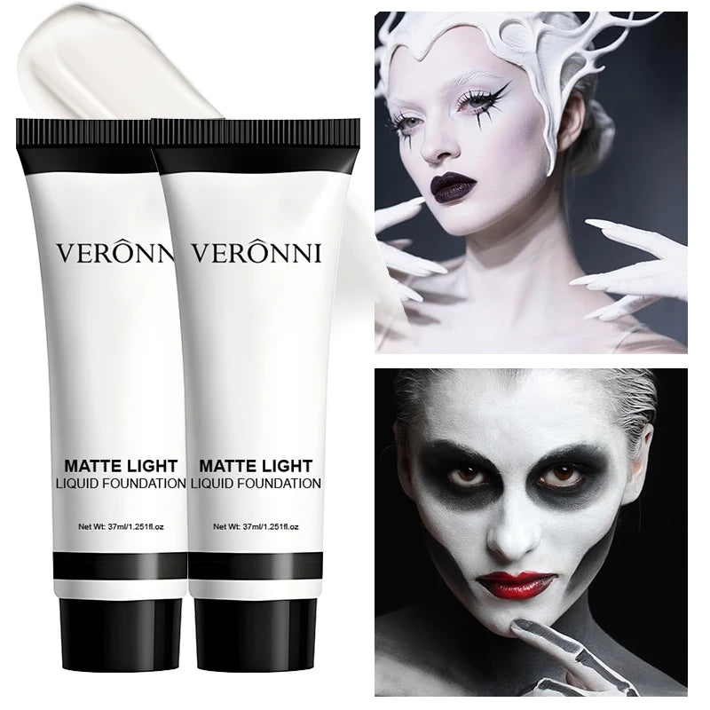 Pure White Foundation Cream Set | Mixable Foundation Adjuster for Face, Concealer & Carnival Makeup