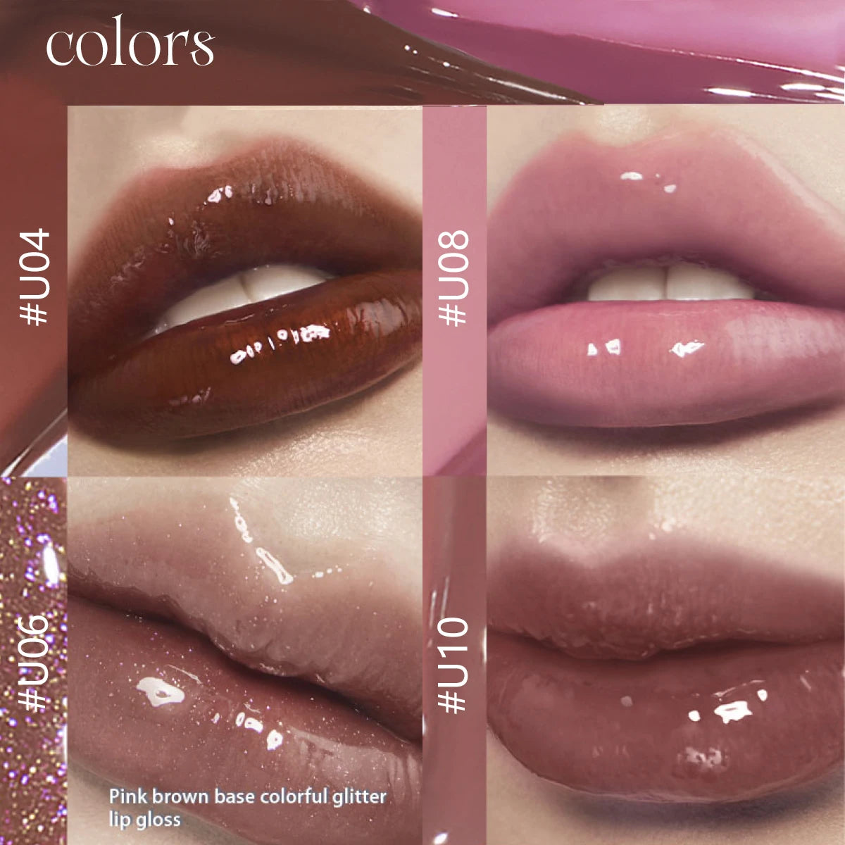 Uhue Water Gloss Mirror Lip Glaze,Lightweight & Non-Sticky,Mirror-like Shine,Plumping Effect,Glossy Brightening,Special Edition