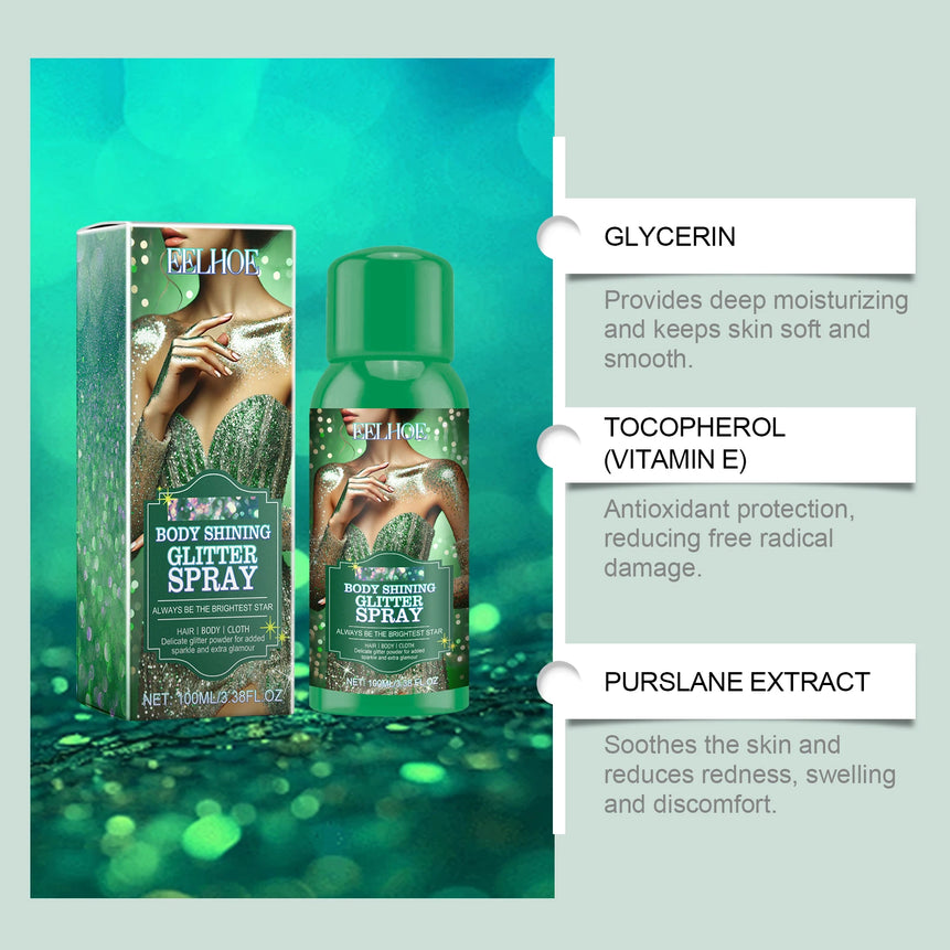Highlighter Spray — Natural Radiant Dimension, Long-Lasting Intense Brightening, Shimmer Powder