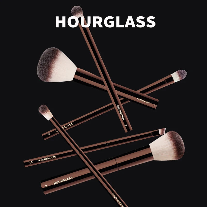 Hourglass Makeup Brush- No.16 Retractable Double-Ended Lip Brush Soft Fiber Hair Fashion Design Single Lip Brush