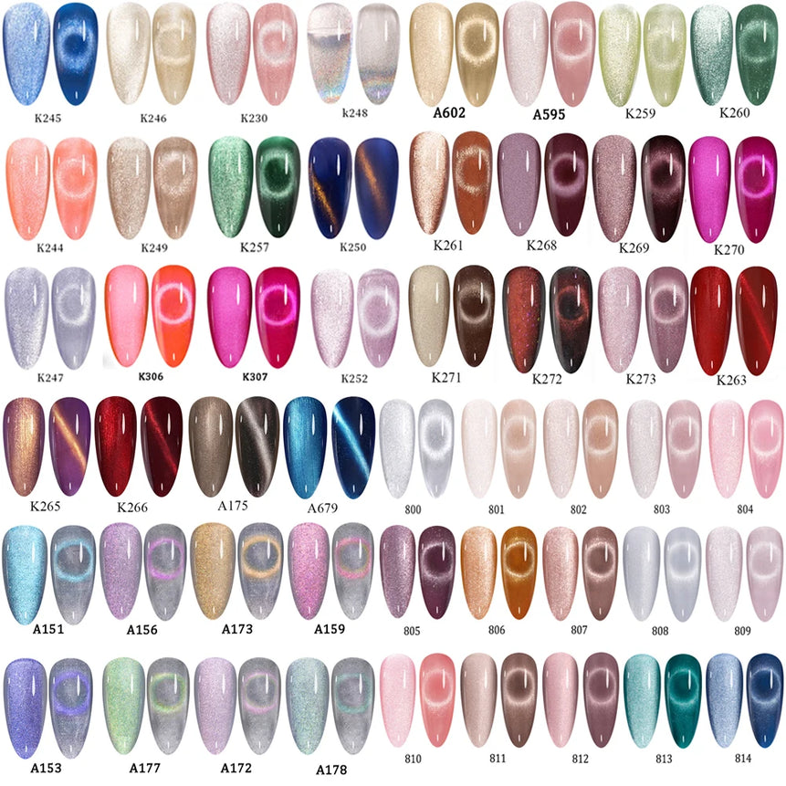 MAYCHAO 10ml Cat Magnetic Gel Nail Polish Cat Eye Glitter Effect Semi Permanent Soak Off UV Gel Varnish Manicure For Nail Art