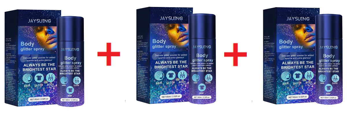Fashion Highlighter Powder Spray Waterproof Shiny High Gloss Glitter Powder Spray Powder Makeup for Face Body Highlight Makeup