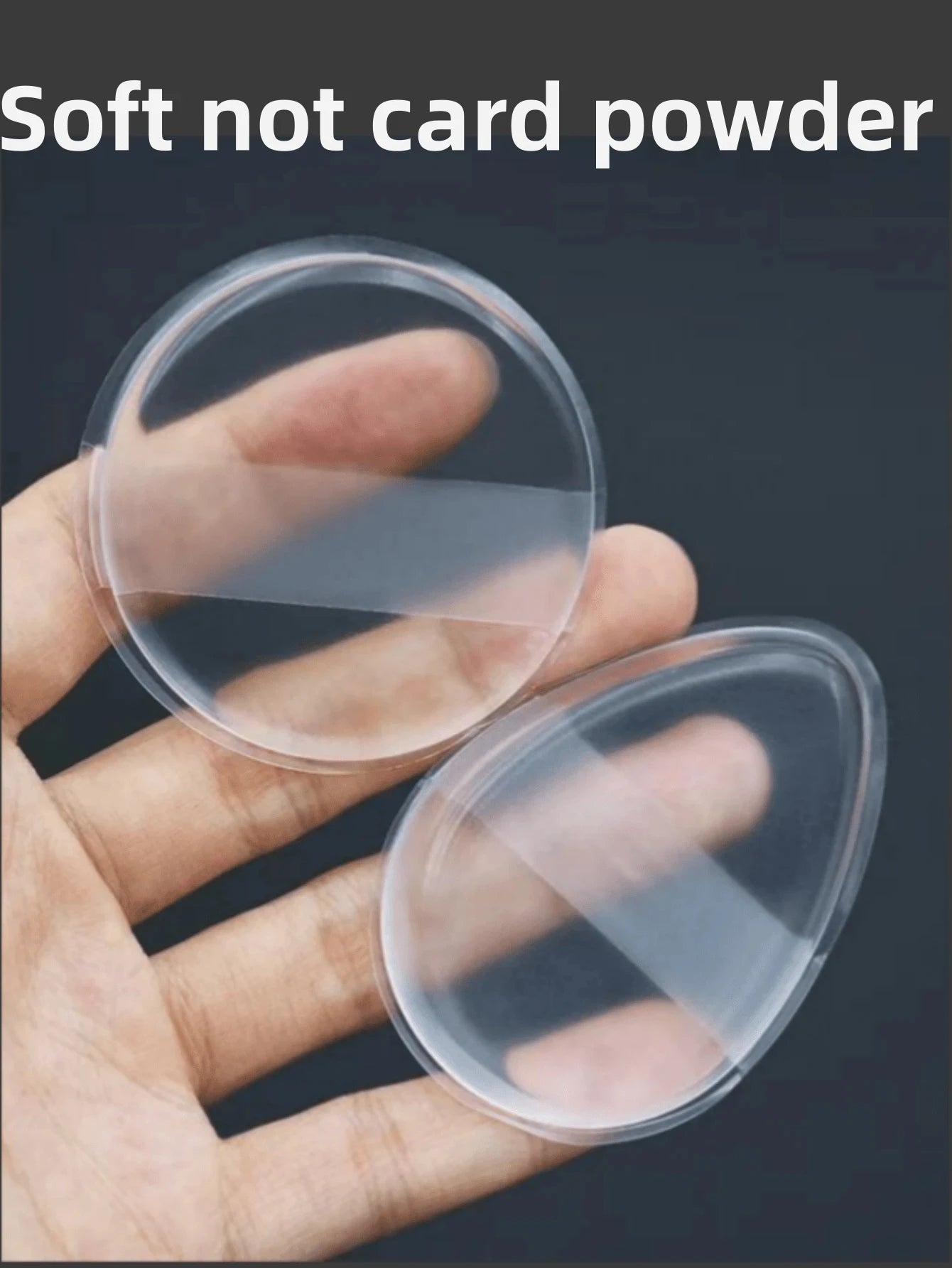 1/2Pcs Silicone Makeup Sponge, Water-Based Crystal Jelly BB Cushion Puff, Transparent Makeup Foundation Sponge, Non-Absorbing