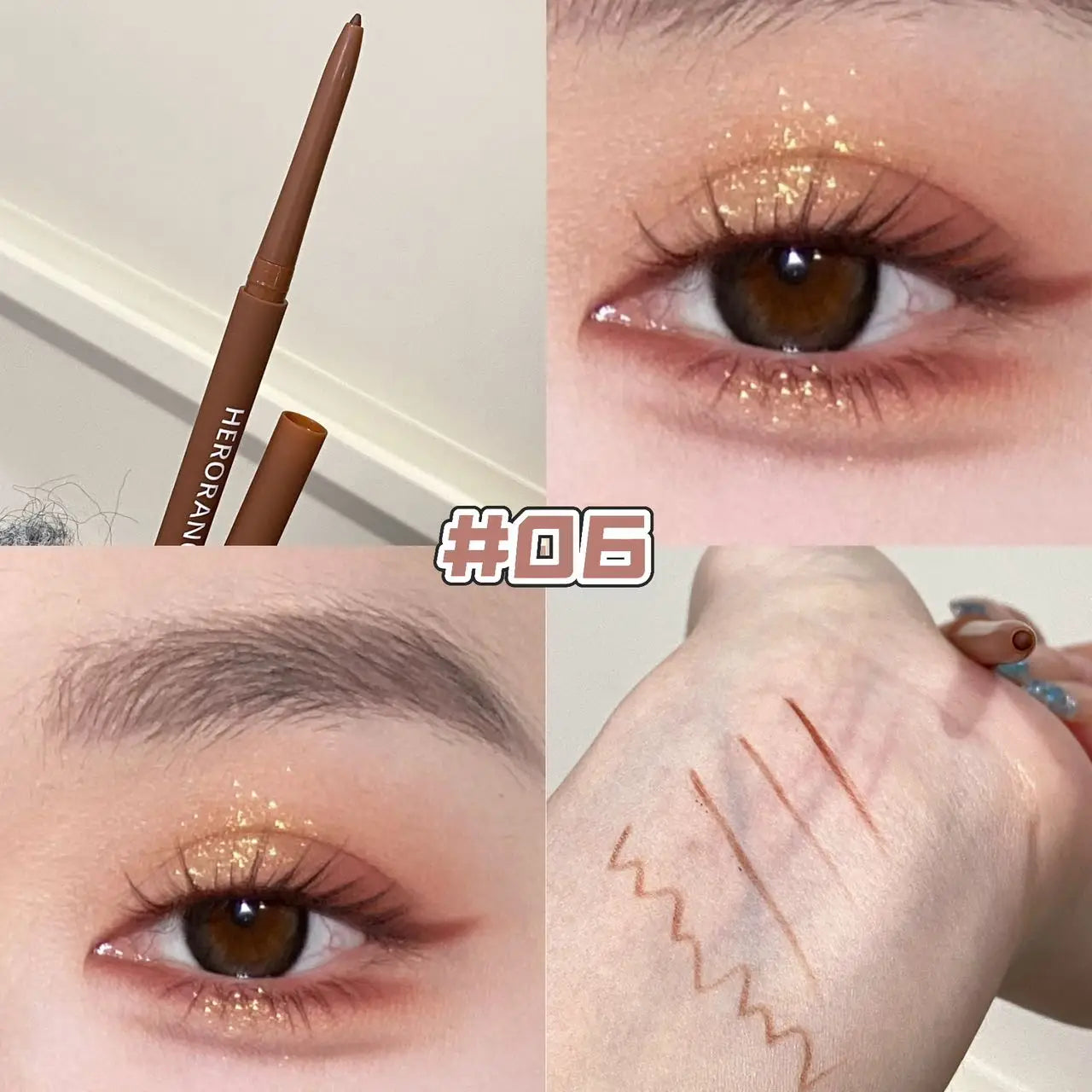 Ultra-fine Gel Eyeliner Pencil Black Brown Under Eye Liner Pen Waterproof Matte Aegyosal  Lying Silkworm Quick Drying Eye Makeup