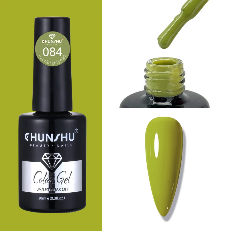CHUNSHU 10ml Gel Nail Polish Soak Off Semi-Permanent Varnish Professional Salon UV LED Nails Art Gel No Smell All Seasons Colors