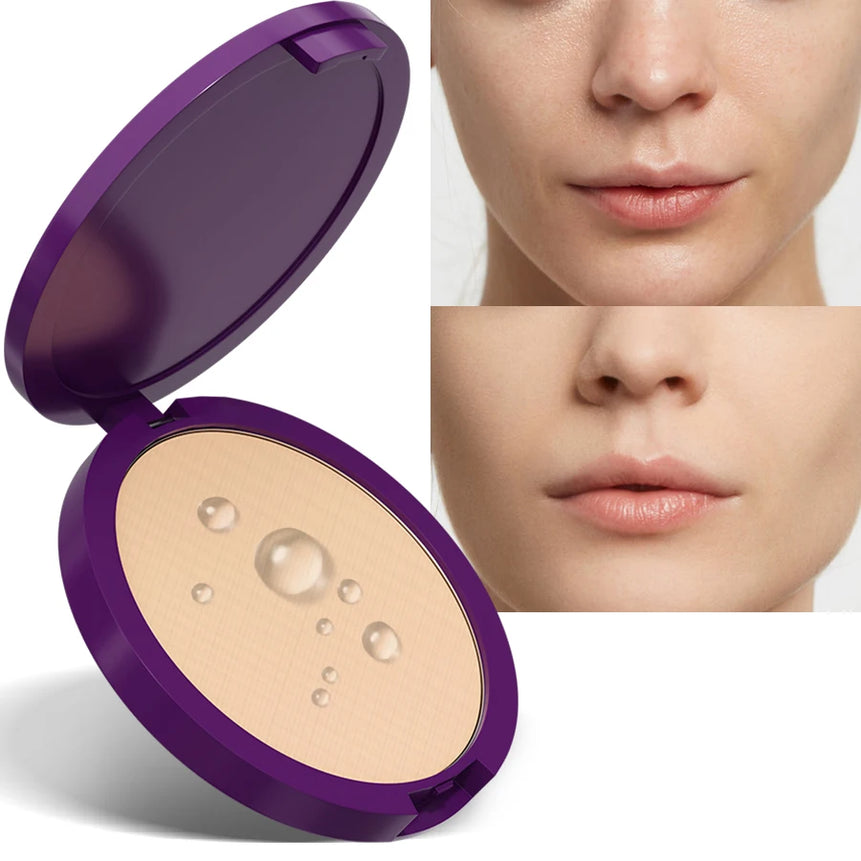 5 color matte full coverage pressed powder foundation oil control flawless weightless finishing powder makeup for woman gifts