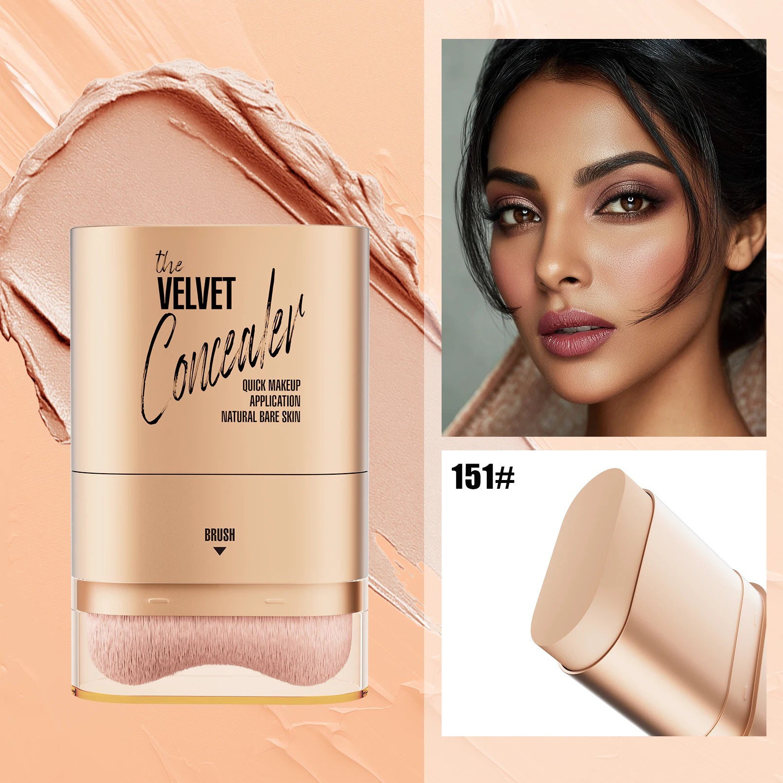 Waterproof Concealer Stick Eraser Cover Dark Circles Freckles Tattoo Lightweight 2 In 1 Brush Makeup Base Cream Moisturizing