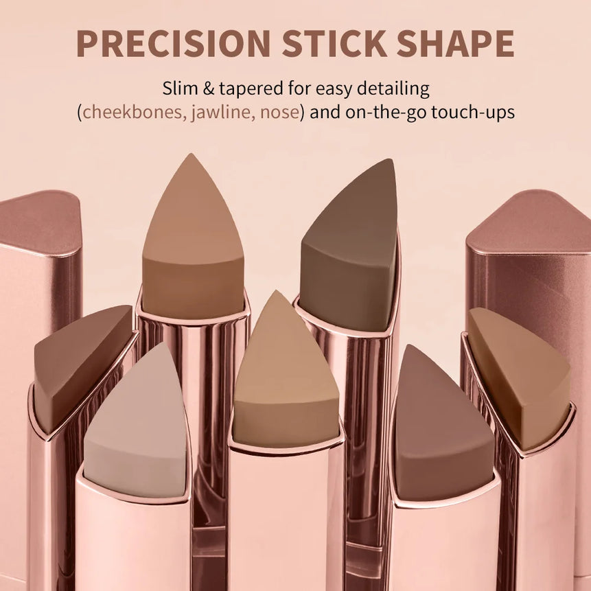 Lakerain Bronzer Cream Stick 3D Makeup Effect Improve Fine Lines Brightening & Grooming 2 IN 1 Bronzer Cream for All Skin Types