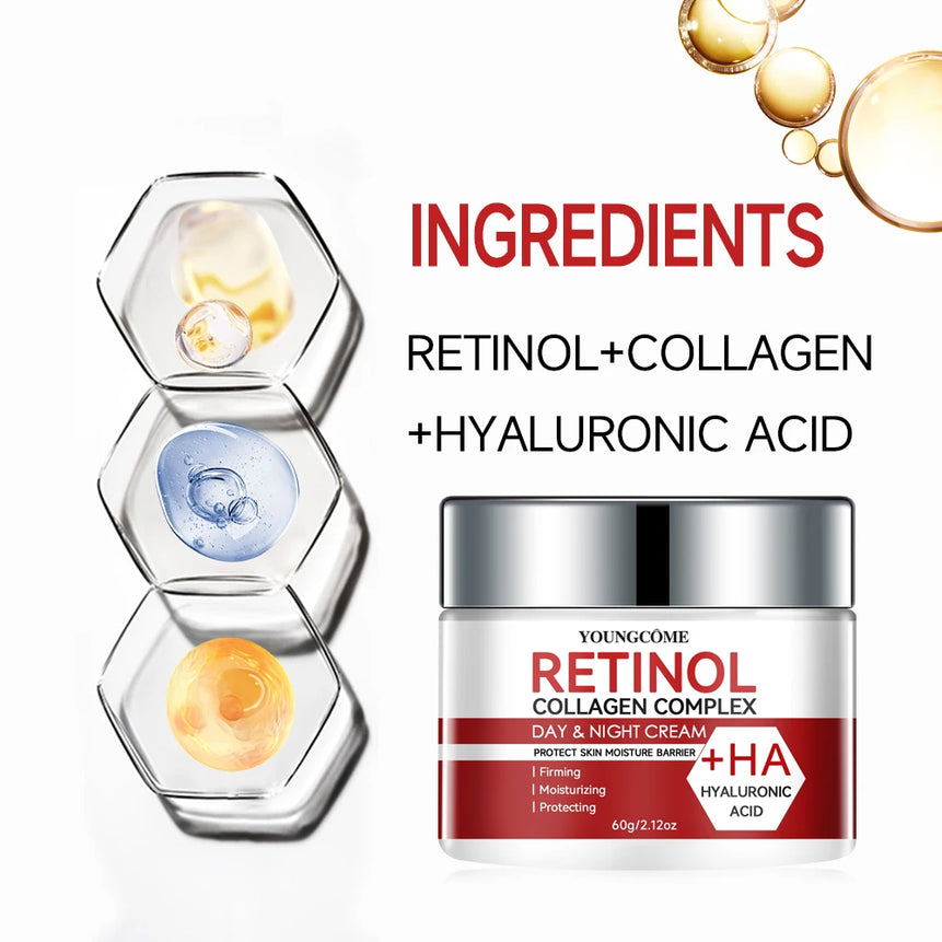 Neck and face set night cream for women anti aging retinol Anti Aging Face Lifting Nourishing Repair Collagen 3Set