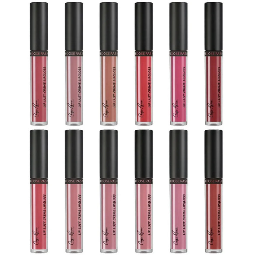12 Colors Sexy Women Lipstick Waterproof Long Lasting Moist Lip Gloss Vivid Colorful Lipgloss Women Makeup maquiagem