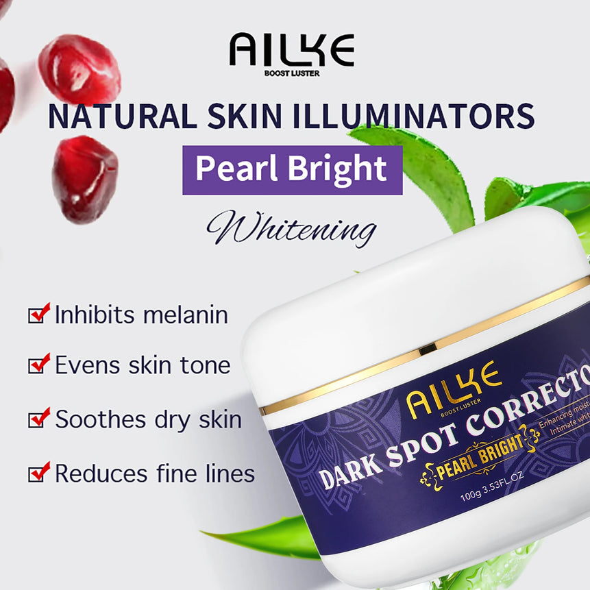AILKE Whitening Skin Care Set, Lightening, With Double Glutathione, Reduce Black, Dark and White Spots, For All Skin Types
