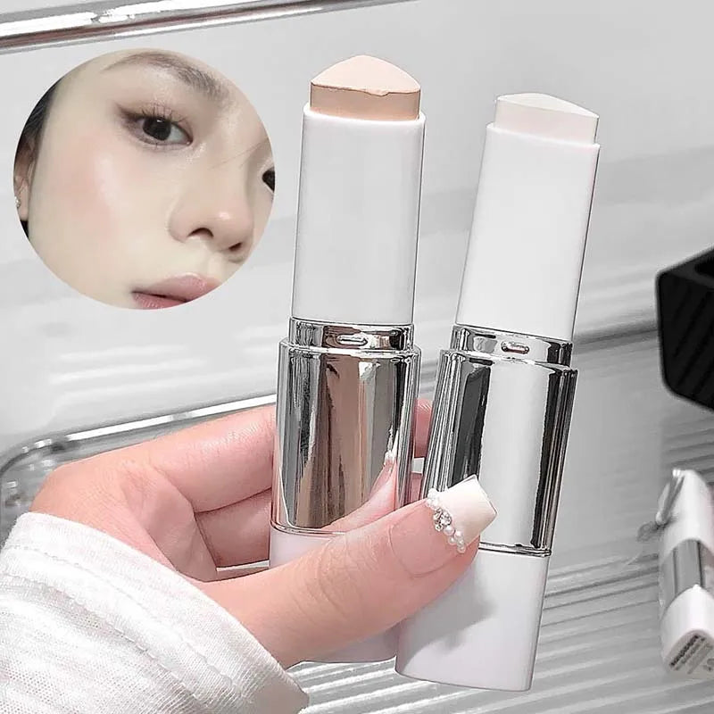 2-in-1 Facial Makeup Lazy Person Eraser Foundation Stick Brightens Concealer Stick Lightweight Moisturizing Brightening Cosmetic