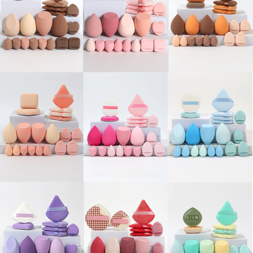 20 Pcs Pink Makeup Sponge and Makeup Puff Set Suitable for Face Cream and Powder Concealer Powder Makeup Machine