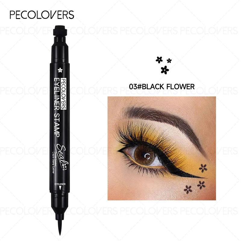 1PC Waterproof Silky Seal Eyeliner - Dual-ended, Quick-drying and Long-lasting Liquid Eyeliner, Perfect for Christmas