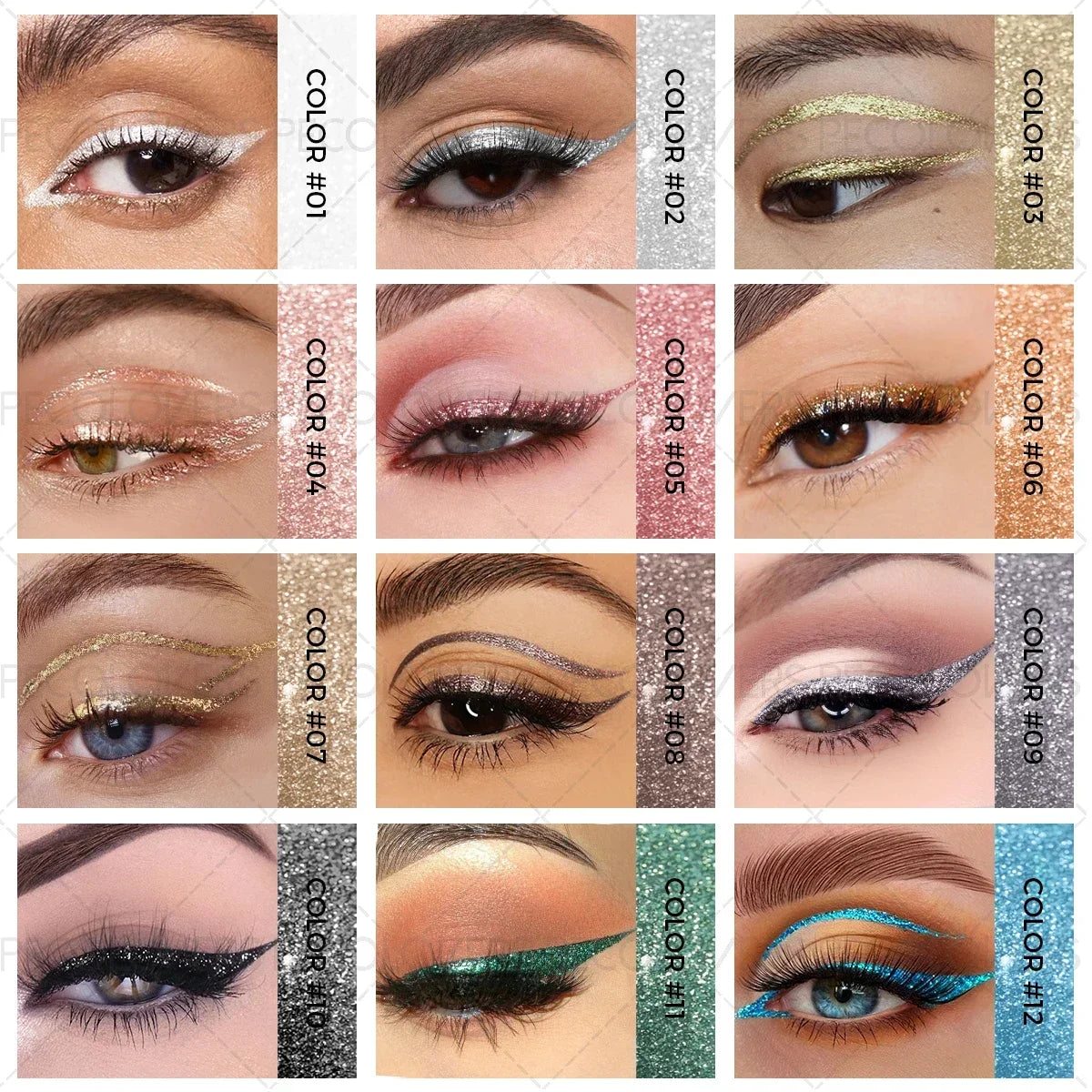 1PC Sparkling Christmas Liquid Eyeliner, Pearlescent Shimmer Liquid Eyeshadow, Waterproof, Quick-drying, Perfect for Christmas