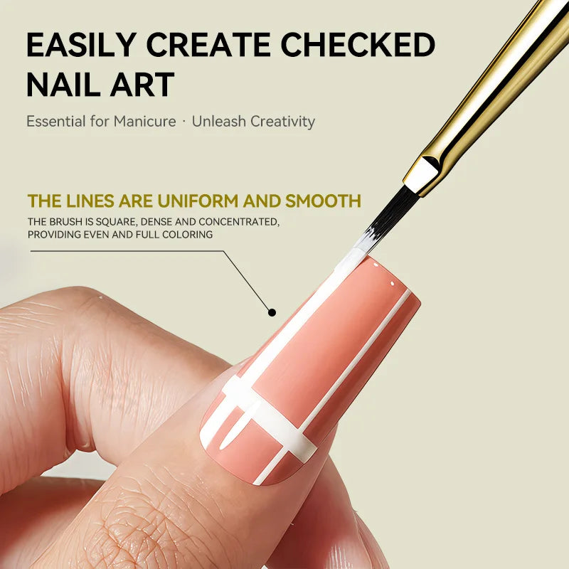 Professional Nail Art Brush Tip Painting Drawing Carving Dotting Pen Flat Fan Liner for Acrylic Gel UV Polish Manicure Tools
