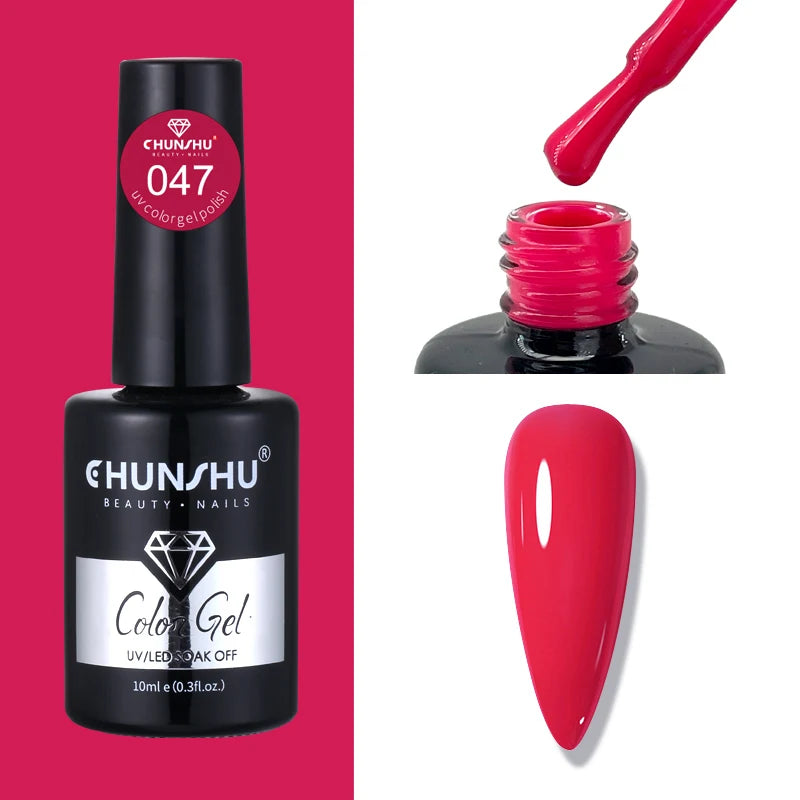 CHUNSHU 10ml Gel Nail Polish Soak Off Semi-Permanent Varnish Professional Salon UV LED Nails Art Gel No Smell All Seasons Colors