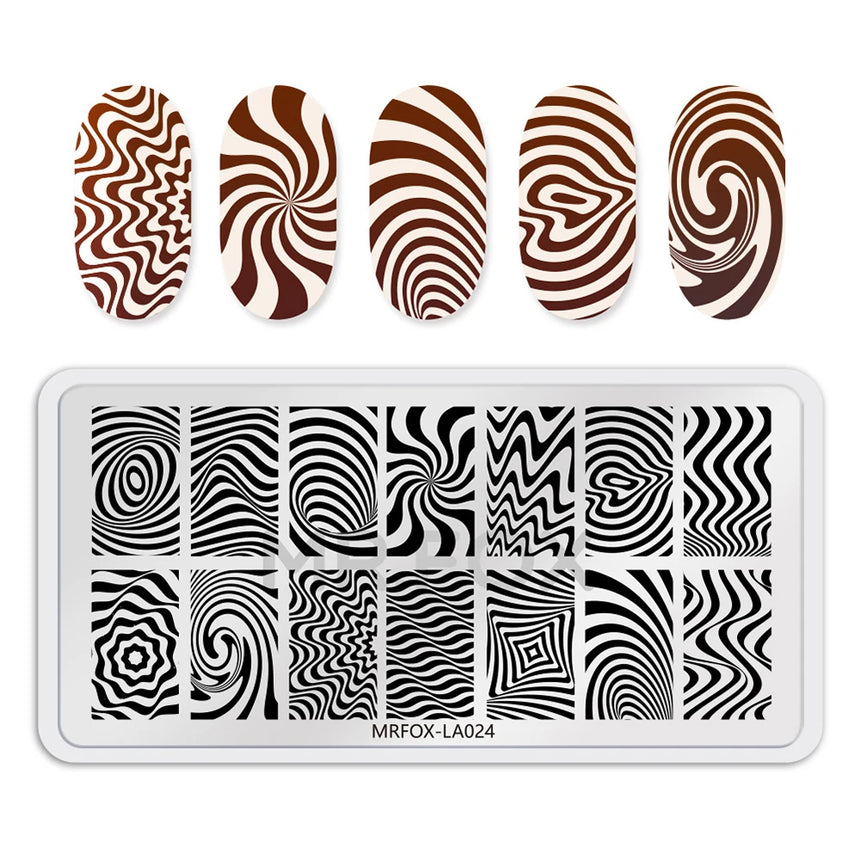 1PCS Blue Ocean Animal Nail Art Stamping Plates Fish Image Stencils for Nails Stamp Tools Manicure Template