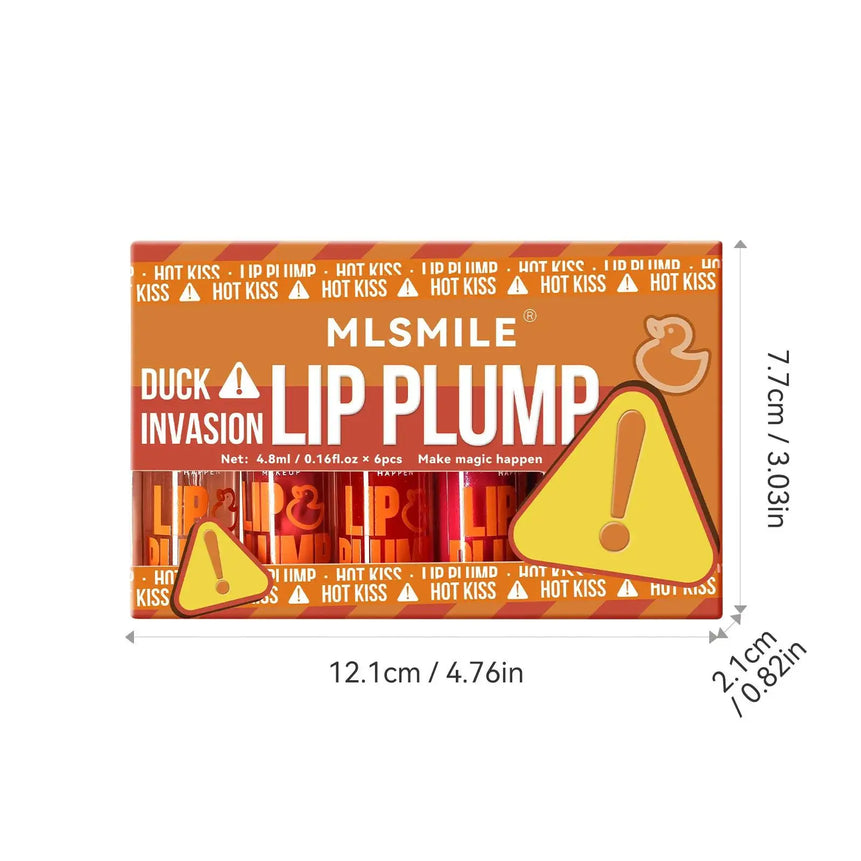 Lip Plumper Gloss Oil Moisturizing Mirror Finish Long Lasting Shine Fruit Scented Duck Mouth Liquid Lipstick Set