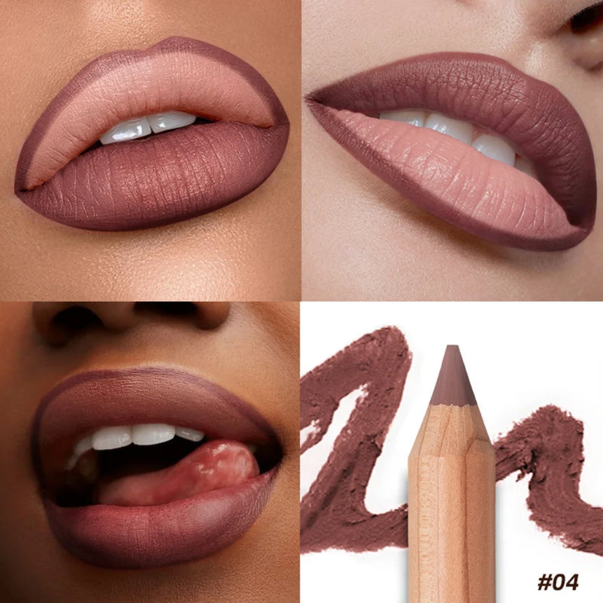 8-colors Matte Lip Liner Pencil Lip Contour Lipstick Pen Nude Brown Lipstick Pencil Natural Lasting Waterproof Lipliner Makeup