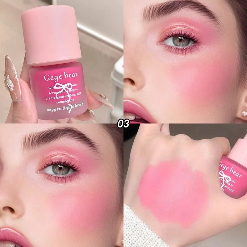 Gege Bear Oxygen Lightweight Blush - 11.5ml, Hydrating & Fine Texture, Dewy Finish, Pink Tone, Beginner-friendly, Matte Mist