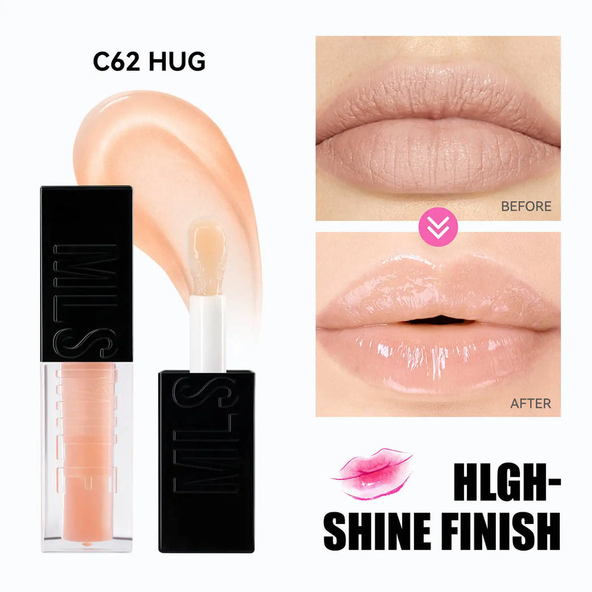 MLSMILE Wet Shiny Liquid Lip Gloss Diamond Shimmer Glitter Lip Plumper Oil 6colors Sparkling Highgloss Sequins Pearly Makeup