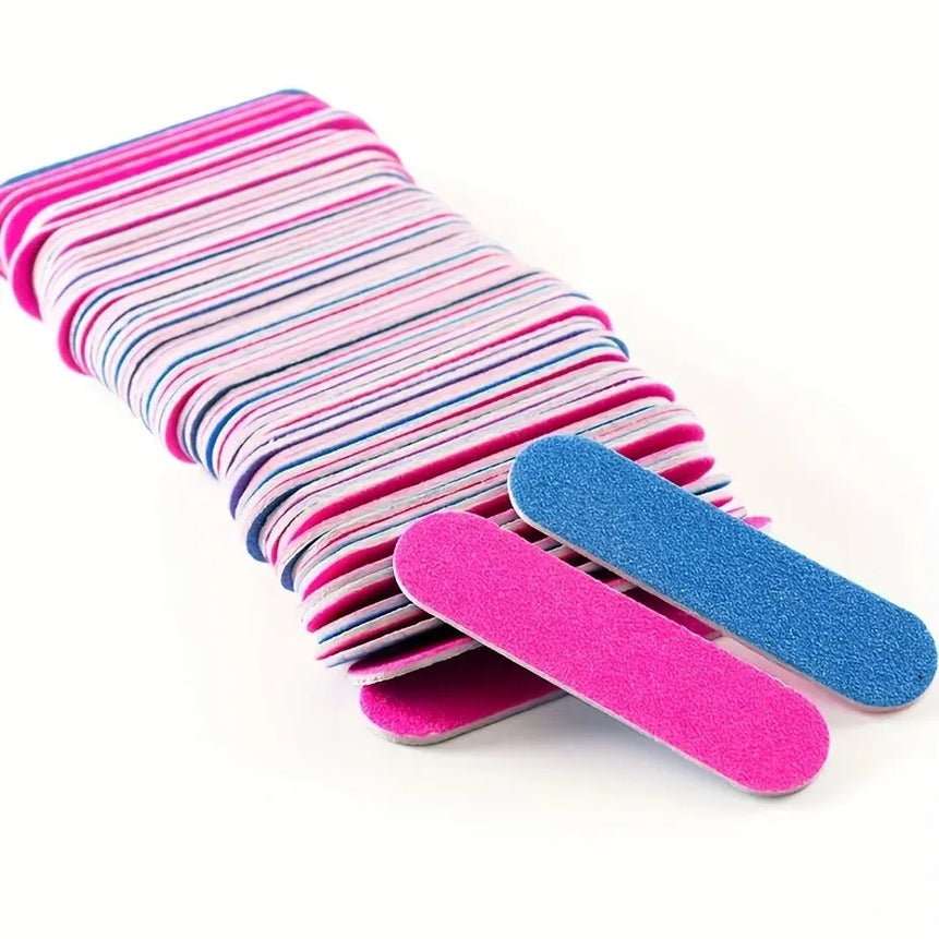 50/100pcs Double Side Nail Files Mini Wood Sanding Buffer Block Set For Gel Polish Manicure Pedicure Salon Nail Art Tools