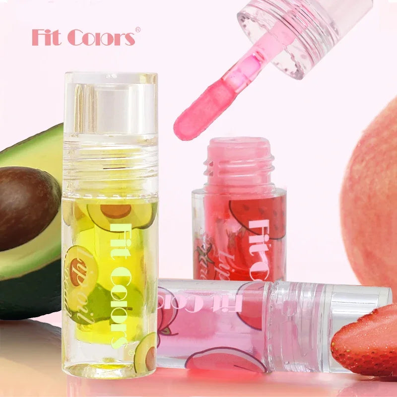 Hydrating Fruit Lip Oil With Hyaluronic Acid Fades Lip Lines Transparent Water Gloss Glaze Lasting Mirror Effect