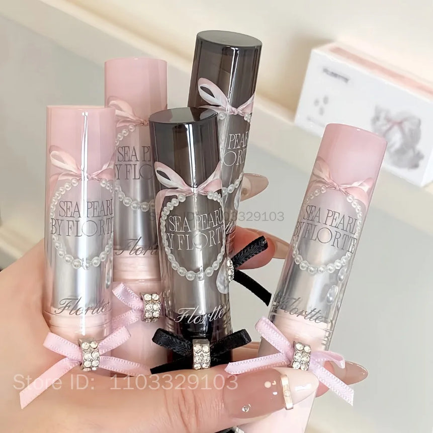 FLORTTE Glass Sea Series Solid Lip Gloss Water Light Mirror Lip Glaze Moisturizing Long-lasting Lip Tint Lip Plumper Makeup