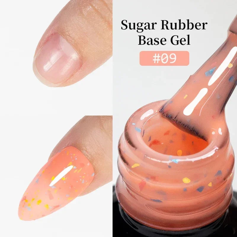 AWStorG  Fiber Rubber Base Gel For Nails UV Gel Polish Semi Permanent Repair Fix Crack Nail Rubber Base Gel Strengthener 15ml