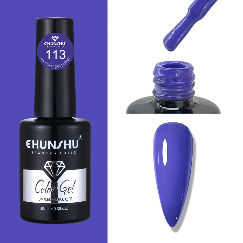 CHUNSHU 10ml Gel Nail Polish Soak Off Semi-Permanent Varnish Professional Salon UV LED Nails Art Gel No Smell All Seasons Colors