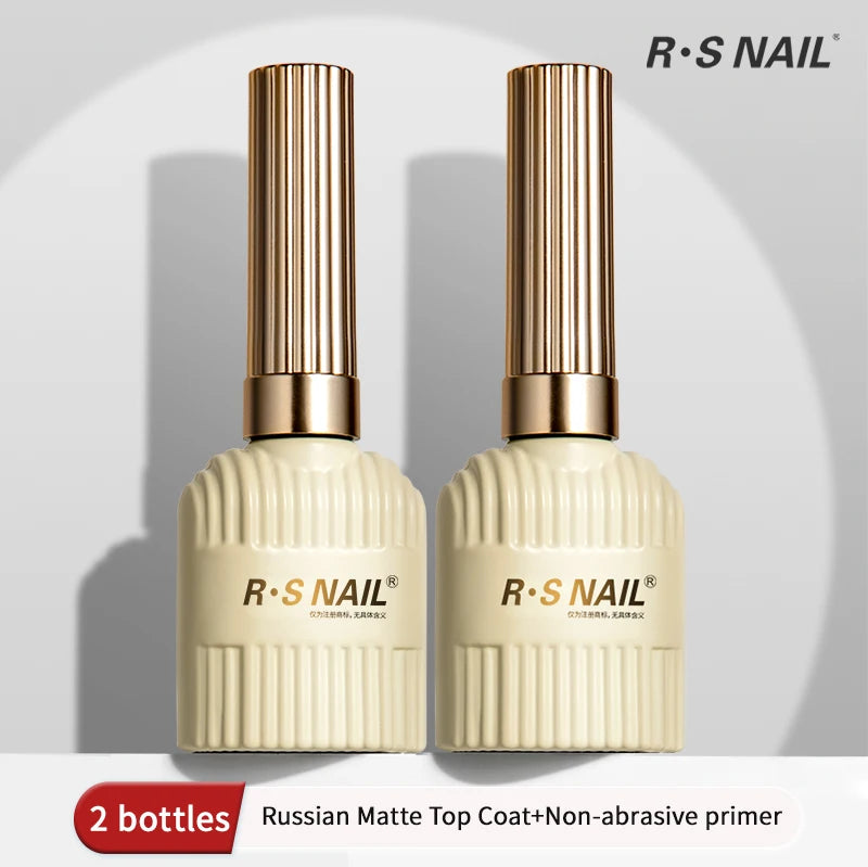 RS NAIL Russian Matte Top Coat Gel Nail Polish 10g Frosted Non Stick Powder Mat Top Coat Nail Art LED UV Semi Permanent Seal Gel