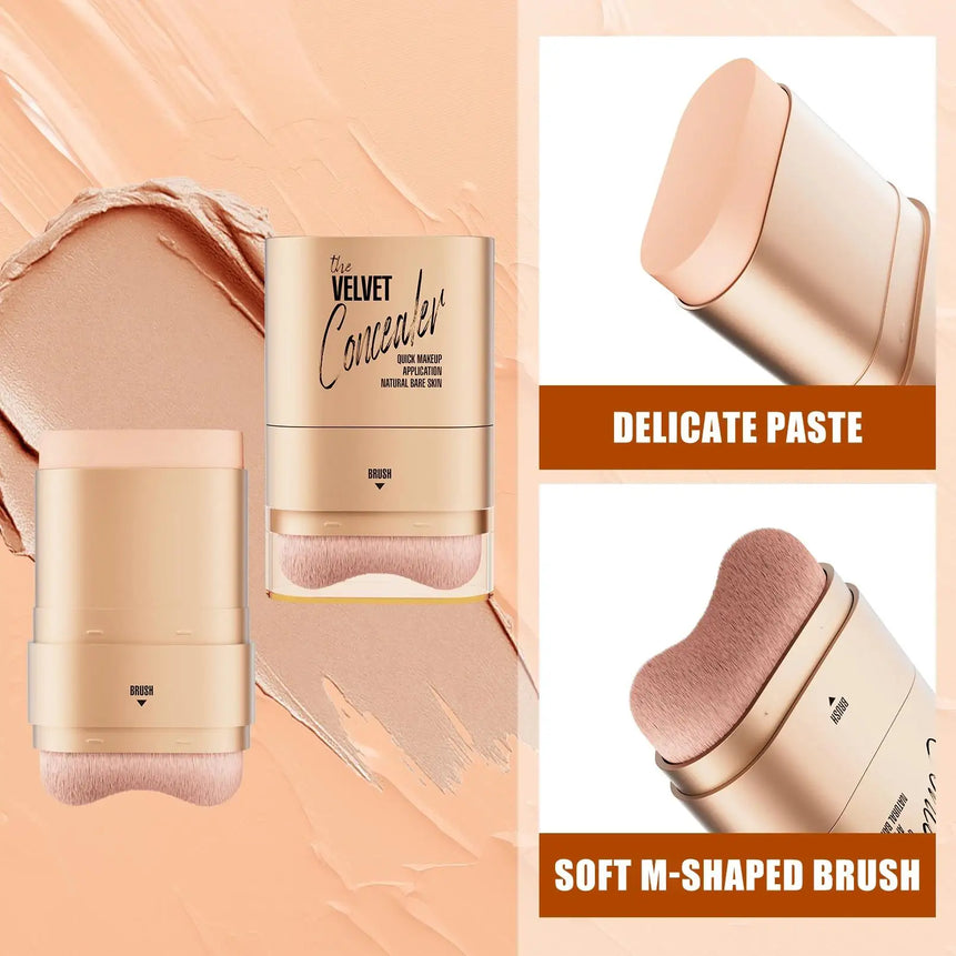 Waterproof Concealer Stick Eraser Cover Dark Circles Freckles Tattoo Lightweight 2 In 1 Brush Makeup Base Cream Moisturizing