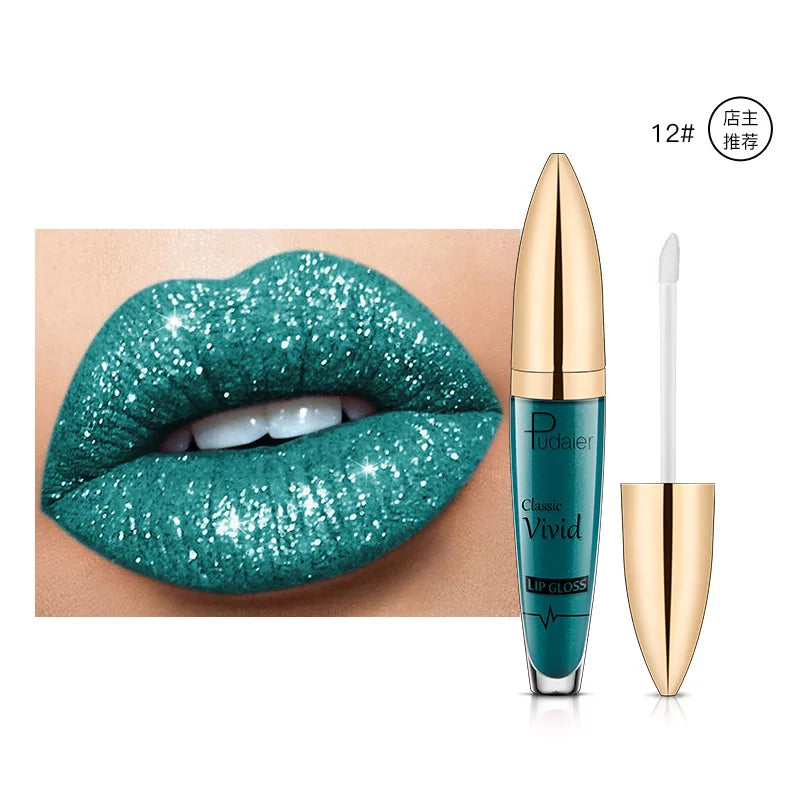 High pigmented Shiny lipstick,  long-lasting, glossy waterproof lipstick - party stage role-playing Valentine's Day gift