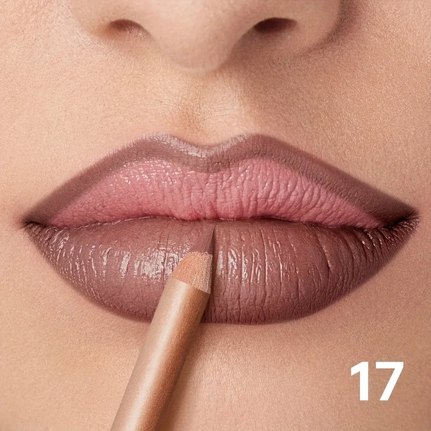Nude Matte Lip Liner, Waterproof Long Lasting High Pigment Lip Pencil, Smooth Precise Lip Makeup Gift for Women
