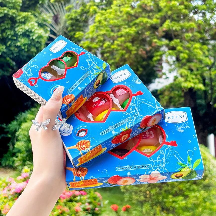 4/6/8pcs Fruit Series Lip Balm Set Sleeping Lip Mask Moisturizing Hydrating Non-sticky Anti-Cracked Lip Balm Lips Care