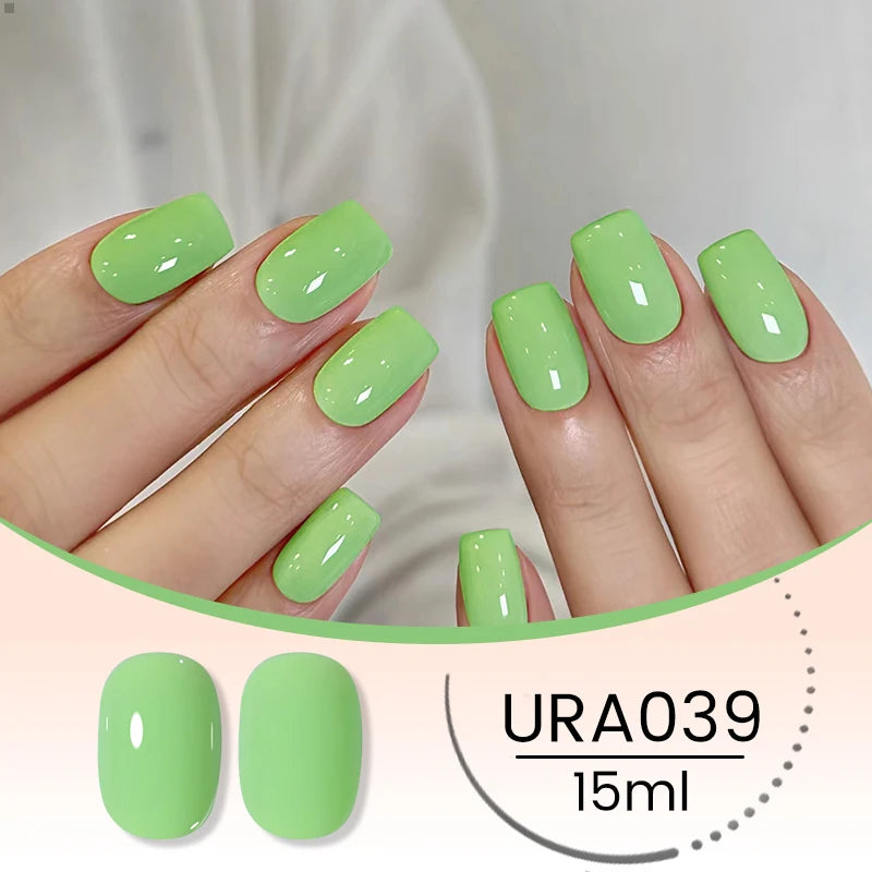 UR SUGAR 15ml Crystal Milky Jelly White Nude Gel Nail Polish Transparent Semi-permanent UV Gel Nail Art Soak Off Gel Varnish