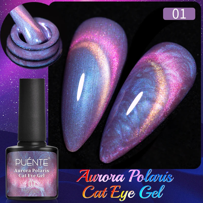 PUENTE Sparkle Platinum Gel Nail Polish 5ML Shiny Gold Silver Glitter Painting Gel Drawing Semi Permanent Varnish For Manicure