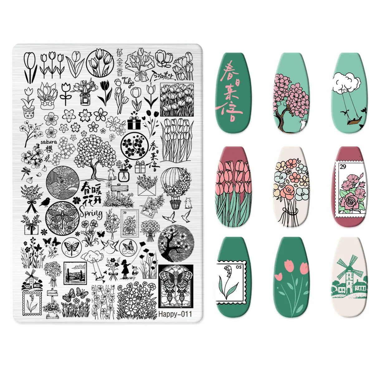 Maple Leaf Nail Stamping Plates Autumn Winter Leaves Design Polish Stencil Nail Printing Stamp Image Manicure Mold Stencil Tool