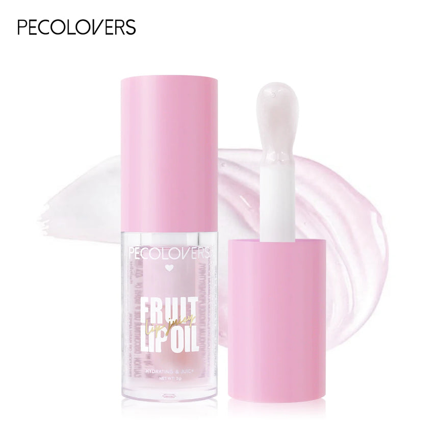 Glitter Plumping Lip Gloss Jelly Strawberry Moisturizer Fruit Lip Oil Transparent Fullness Lip Tint Gel Soft Tube Makeup LipCare