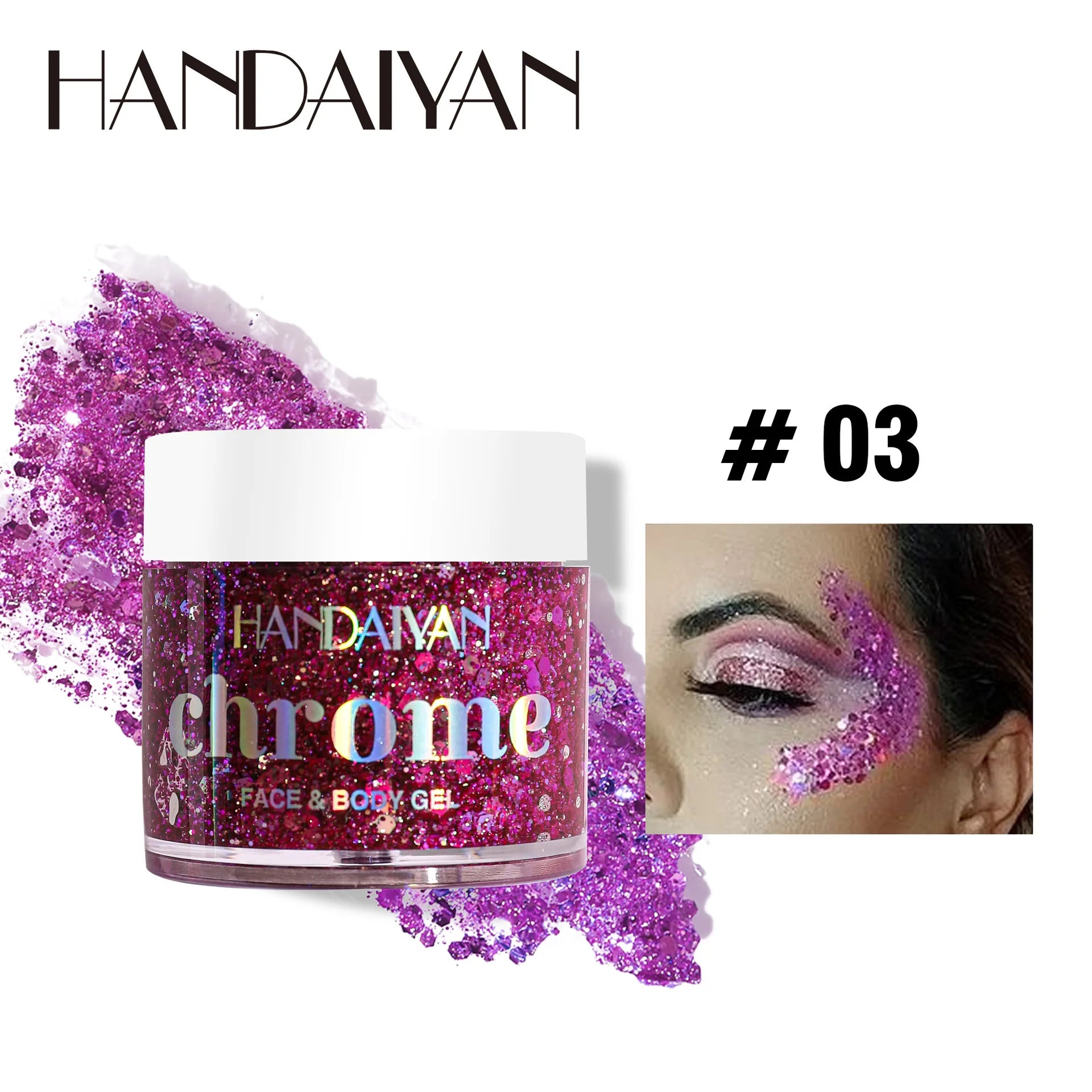 Chameleon Glitter Eyeshadow Club Body Glitter Stage Makeup Body Glitter Coral Gel Big glitter