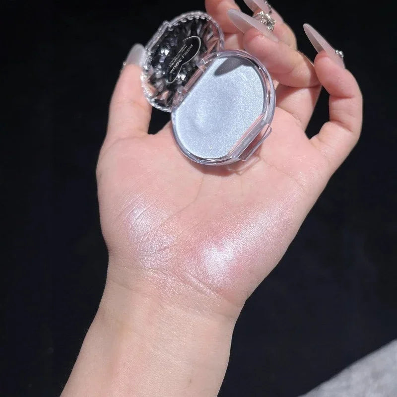 Galaxy Sapphire Highlighter Diamond Sparkle Cream for Eye & Face Glow Long Lasting & Blendable Highlight Cream Makeup Icy Blue