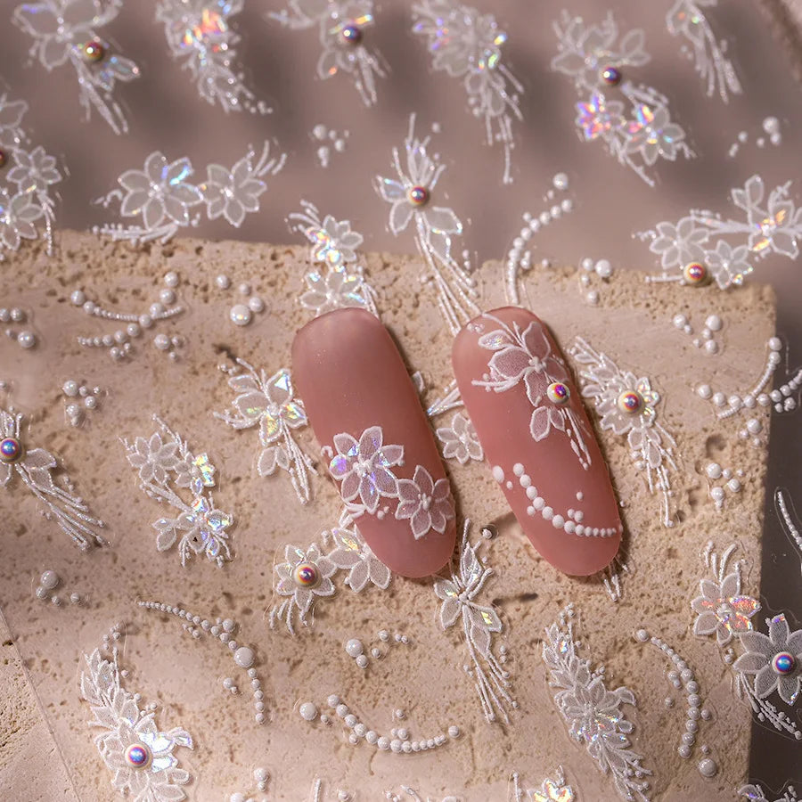 1pcs 5D Rhinestones Butterfly Nail Stickers Kawaii AB Shiny Butterfly Adhesive Nail Art Decorations Decal Design Manicure Tools