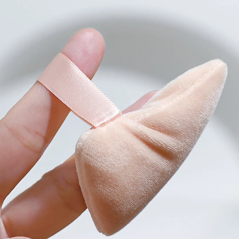 1/8Pcs Triangle Velvet Cosmetic Puff Make Up Loose Powder Application Sponges Face Contour Shadow Foundation Setting Makeup Puff