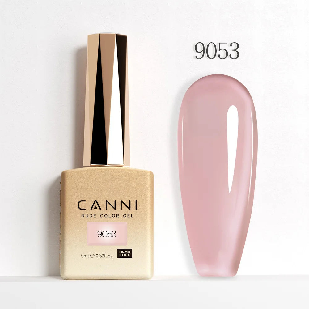 9ml CANNI HEMA/TPO FREE Nude Pink Color Nail Gel Polish Full Coverage Semi Permanent Long Wear Top Coat Venalisa Gel Varnish