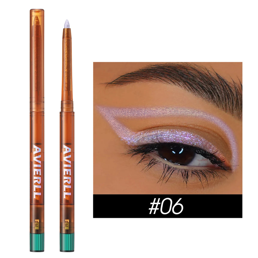 Eyeliner Gel Pencil 1pc, Metallic Color Gradient Eyeliner, Chameleon Glitter Waterproof Eyeliner Pen, 24h Long-Lasting Eyeliner