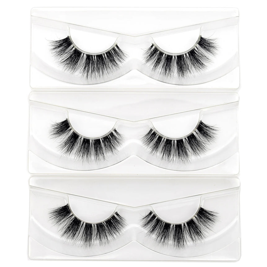Visofree Eyelashes 3D Mink Lashes Soft Natural Handmade Cruelty Free Mink Eyelashes Lightweight  Full Strip Cilios Posticos D23