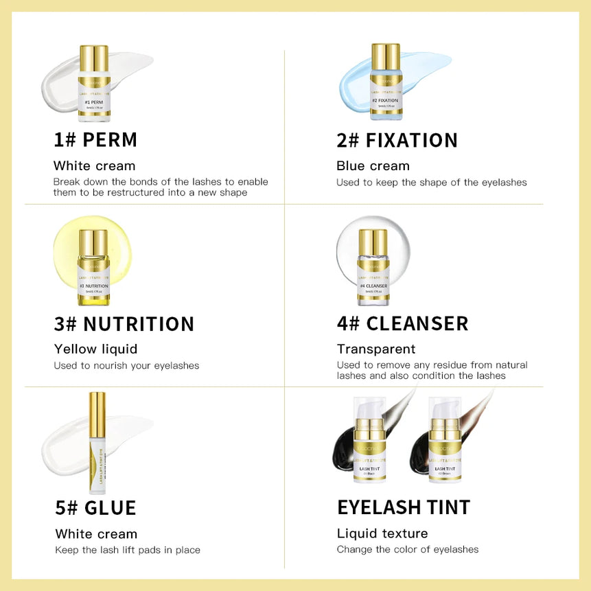 New Lash Lift and Tint Kit Professional Eyelash Lifting Tint Brow Lamination Dye Eye Makeup Tools DIY Curling Eyelash At Home