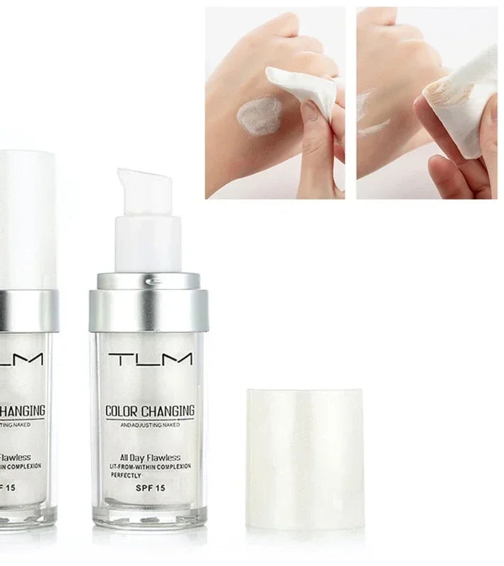 30ml TLM Liquid Foundation | Color-Changing Nude Base, Full Coverage, Matte, Long-Lasting Makeup