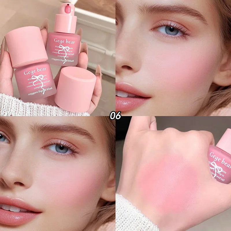 Gege Bear Oxygen Lightweight Blush - 11.5ml, Hydrating & Fine Texture, Dewy Finish, Pink Tone, Beginner-friendly, Matte Mist